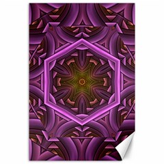 Rosette Mosaic Kaleidoscope Abstract Background Canvas 24  X 36 