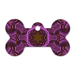 Rosette Mosaic Kaleidoscope Abstract Background Dog Tag Bone (one Side)