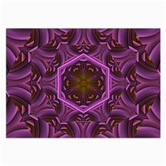 Rosette Mosaic Kaleidoscope Abstract Background Large Glasses Cloth (2 Sides)