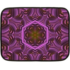 Rosette Mosaic Kaleidoscope Abstract Background Two Sides Fleece Blanket (mini)