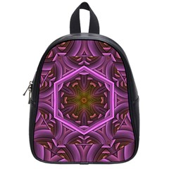 Rosette Mosaic Kaleidoscope Abstract Background School Bag (small)