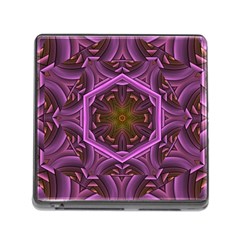 Rosette Mosaic Kaleidoscope Abstract Background Memory Card Reader (square 5 Slot)