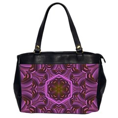 Rosette Mosaic Kaleidoscope Abstract Background Oversize Office Handbag (2 Sides)