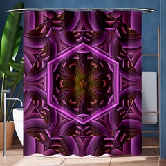 Rosette Mosaic Kaleidoscope Abstract Background Shower Curtain 60  X 72  (medium)  by Jancukart