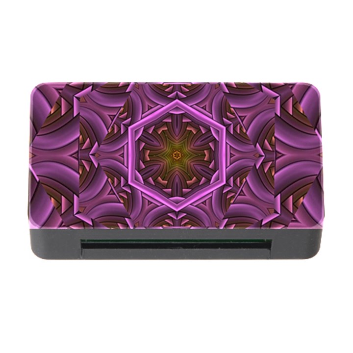 Rosette Mosaic Kaleidoscope Abstract Background Memory Card Reader with CF