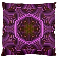 Rosette Mosaic Kaleidoscope Abstract Background Large Cushion Case (one Side) by Jancukart