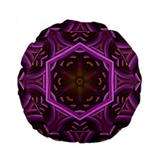 Rosette Mosaic Kaleidoscope Abstract Background Standard 15  Premium Round Cushions by Jancukart