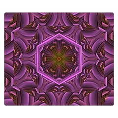 Rosette Mosaic Kaleidoscope Abstract Background Two Sides Premium Plush Fleece Blanket (small)