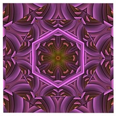 Rosette Mosaic Kaleidoscope Abstract Background Wooden Puzzle Square by Jancukart