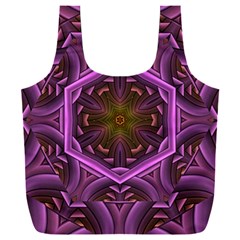 Rosette Mosaic Kaleidoscope Abstract Background Full Print Recycle Bag (xxl)