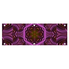 Rosette Mosaic Kaleidoscope Abstract Background Banner And Sign 6  X 2  by Jancukart