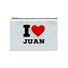 I Love Juan Cosmetic Bag (medium) by ilovewhateva