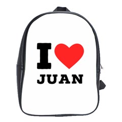 I Love Juan School Bag (large) by ilovewhateva