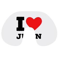 I Love Juan Travel Neck Pillow by ilovewhateva