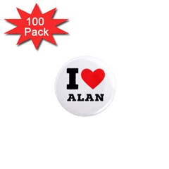 I Love Alan 1  Mini Magnets (100 Pack)  by ilovewhateva