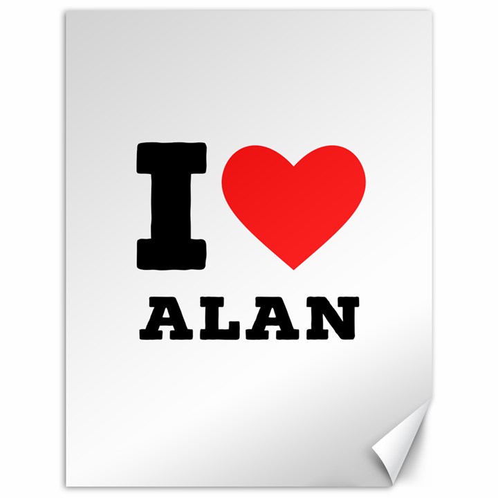 I love alan Canvas 12  x 16 