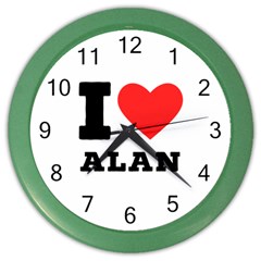 I Love Alan Color Wall Clock by ilovewhateva