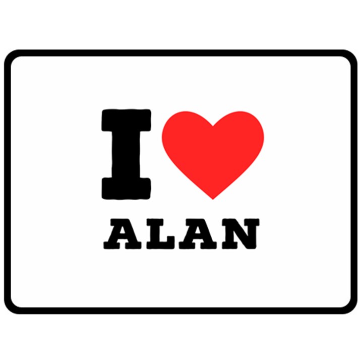 I love alan Fleece Blanket (Large)