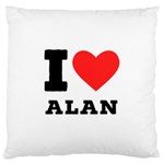 I love alan Standard Premium Plush Fleece Cushion Case (Two Sides) Front