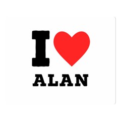 I Love Alan Two Sides Premium Plush Fleece Blanket (large) by ilovewhateva