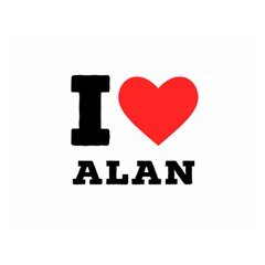 I Love Alan Two Sides Premium Plush Fleece Blanket (extra Small) by ilovewhateva