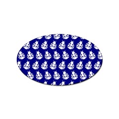 Ladybug Vector Geometric Tile Pattern Sticker (oval)