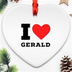 I love gerald Ornament (Heart) Front