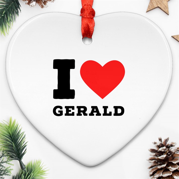 I love gerald Ornament (Heart)