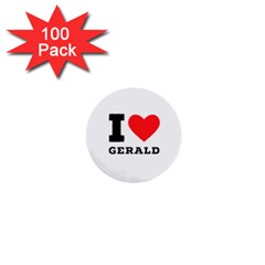 I Love Gerald 1  Mini Buttons (100 Pack)  by ilovewhateva