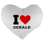 I love gerald Large 19  Premium Flano Heart Shape Cushions Front