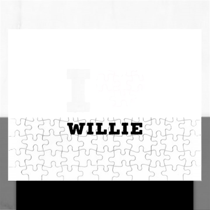 I love willie Rectangular Jigsaw Puzzl