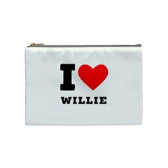 I Love Willie Cosmetic Bag (medium) by ilovewhateva