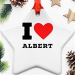 I love albert Star Ornament (Two Sides) Front