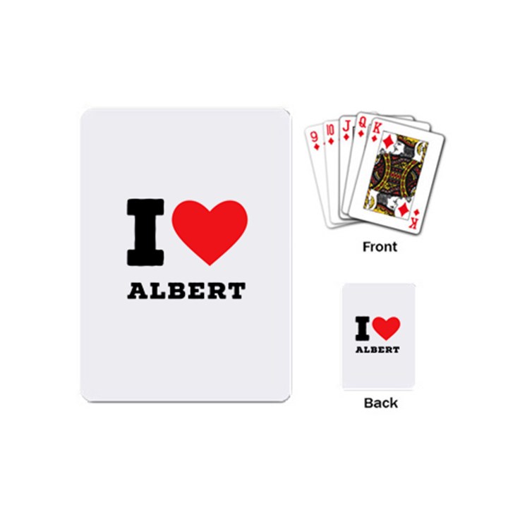 I love albert Playing Cards Single Design (Mini)