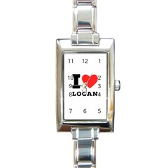 I Love Logan Rectangle Italian Charm Watch by ilovewhateva