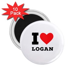 I Love Logan 2 25  Magnets (10 Pack)  by ilovewhateva