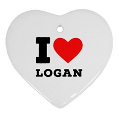 I Love Logan Heart Ornament (two Sides) by ilovewhateva