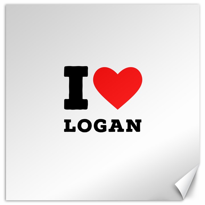 I love logan Canvas 20  x 20 