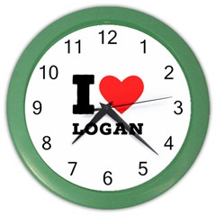 I Love Logan Color Wall Clock by ilovewhateva