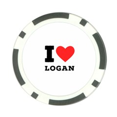 I Love Logan Poker Chip Card Guard (10 Pack) by ilovewhateva