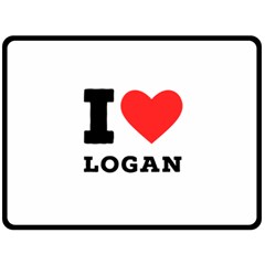 I Love Logan Fleece Blanket (large) by ilovewhateva