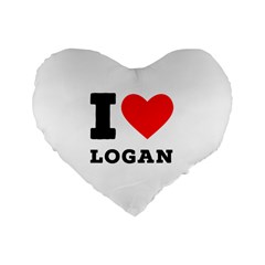 I Love Logan Standard 16  Premium Heart Shape Cushions by ilovewhateva