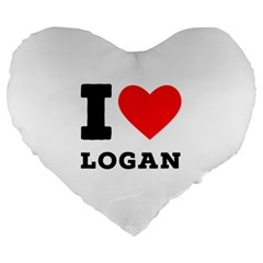 I Love Logan Large 19  Premium Heart Shape Cushions by ilovewhateva