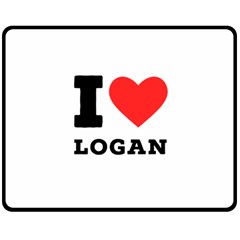 I Love Logan Two Sides Fleece Blanket (medium) by ilovewhateva