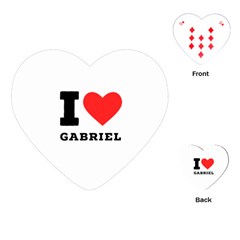 I Love Gabriel Playing Cards Single Design (heart) by ilovewhateva