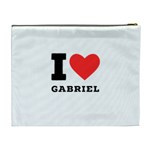 I love gabriel Cosmetic Bag (XL) Back