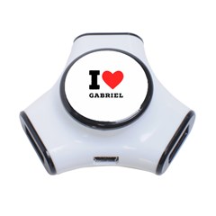 I Love Gabriel 3-port Usb Hub by ilovewhateva