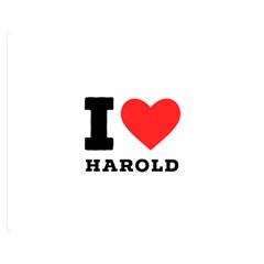 I Love Harold Premium Plush Fleece Blanket (medium)