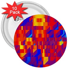 Geometric Pattern Fluorescent Colorful 3  Buttons (10 Pack)  by Jancukart