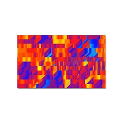 Geometric Pattern Fluorescent Colorful Sticker (rectangular) by Jancukart